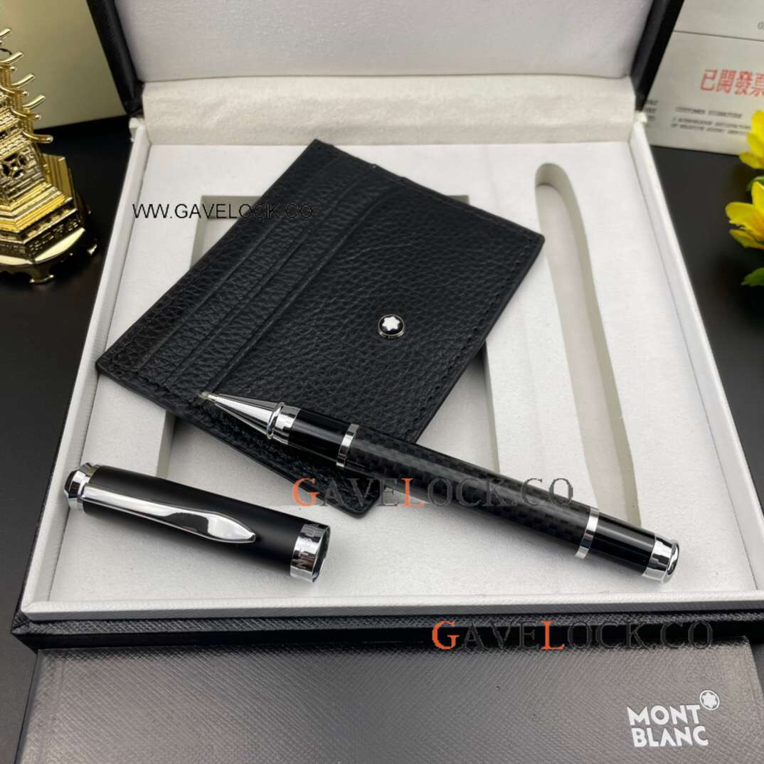 Premium Quality Montblanc Special Edition Black Rollerball & Card holder